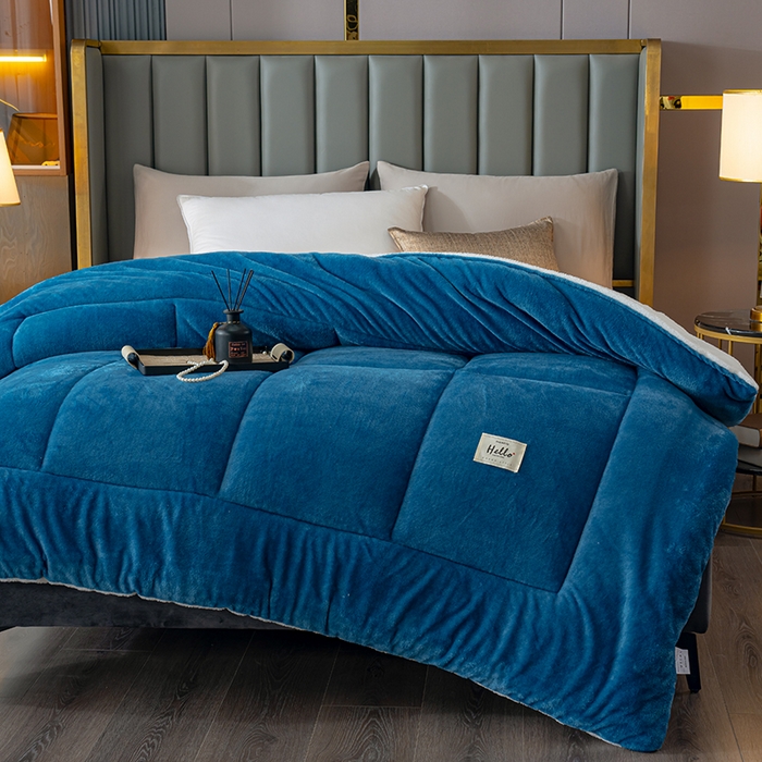 91家纺网 家纺一手货源 找家纺 （总）好多家纺 2025春夏新款跨境电商爆款秋冬新款牛奶绒羊羔绒保暖加厚冬被牛奶绒被子被芯