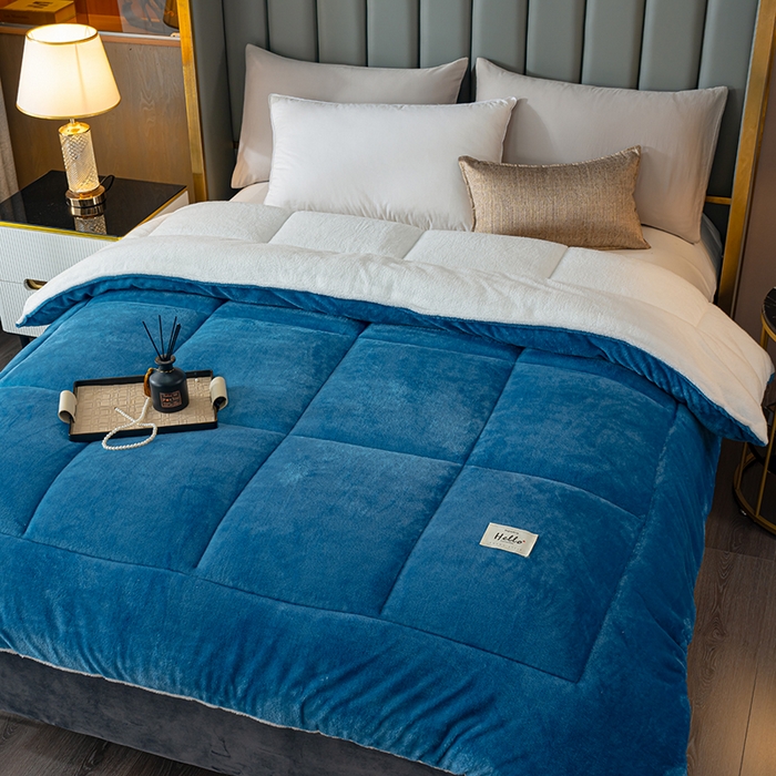 91家纺网 家纺一手货源 找家纺 （总）好多家纺 2025春夏新款跨境电商爆款秋冬新款牛奶绒羊羔绒保暖加厚冬被牛奶绒被子被芯