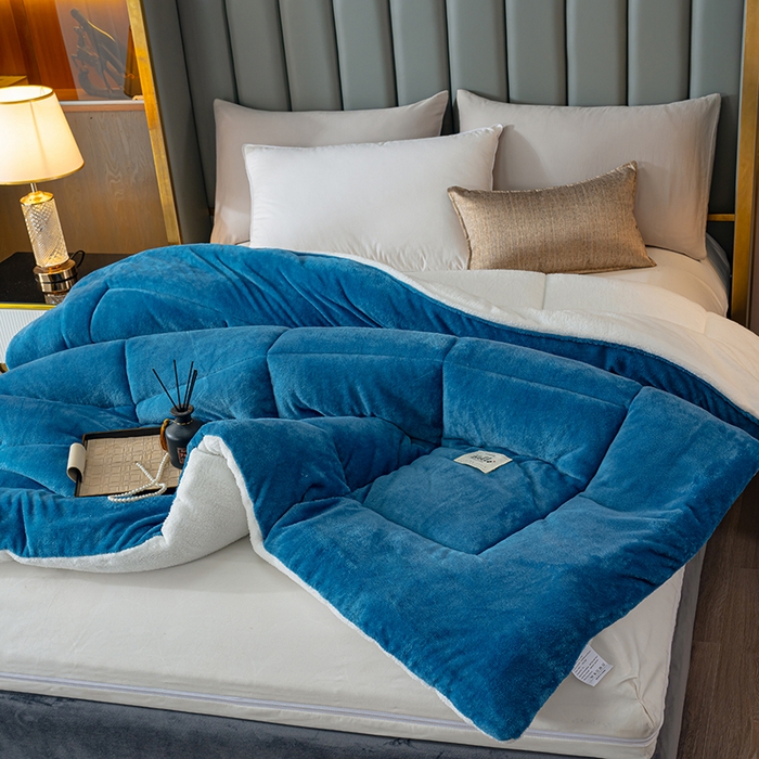 91家纺网 家纺一手货源 找家纺 （总）好多家纺 2025春夏新款跨境电商爆款秋冬新款牛奶绒羊羔绒保暖加厚冬被牛奶绒被子被芯