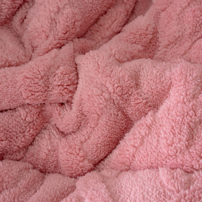 91家纺网 家纺一手货源 找家纺 好多家纺 2025春夏新款塔芙绒北极绒加厚冬被子被芯 粉色