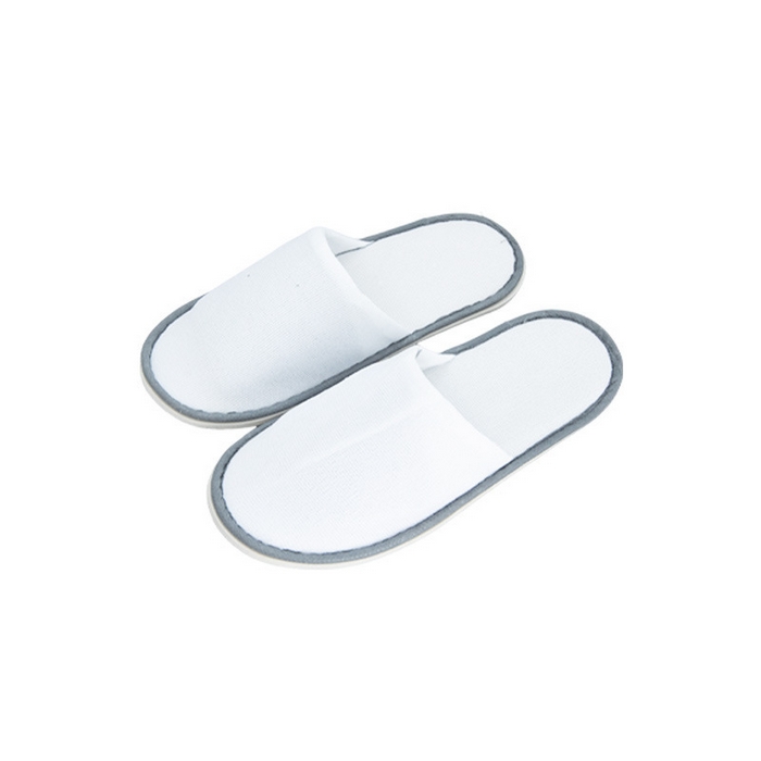 91家纺网 家纺一手货源 找家纺 锦兴酒店布草 2025新款一次性拖鞋高档酒店民宿宾馆专用加厚防滑拖鞋拉毛绒麻布拖鞋批发 深灰包边真美布镶底拖鞋