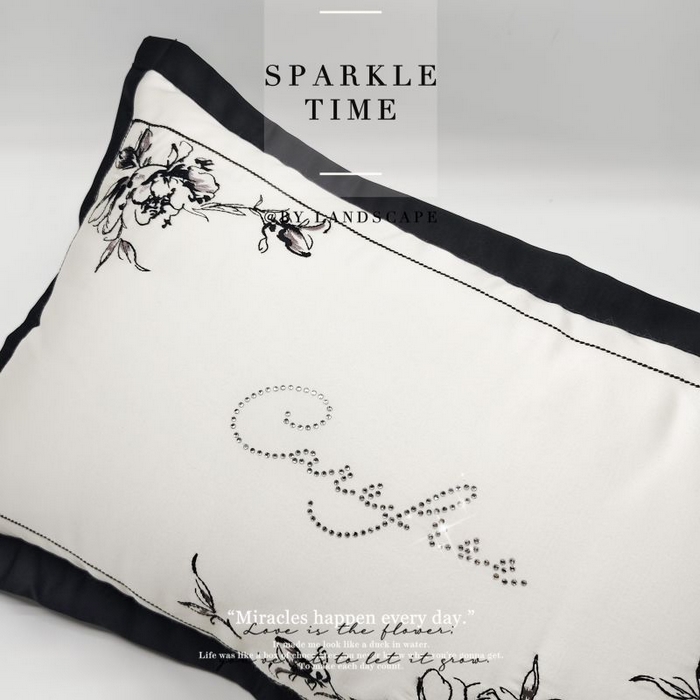 91家纺网 家纺一手货源 找家纺 （总）澜屿 新款高精密刺绣烫钻轻奢高端抱枕枕套枕芯