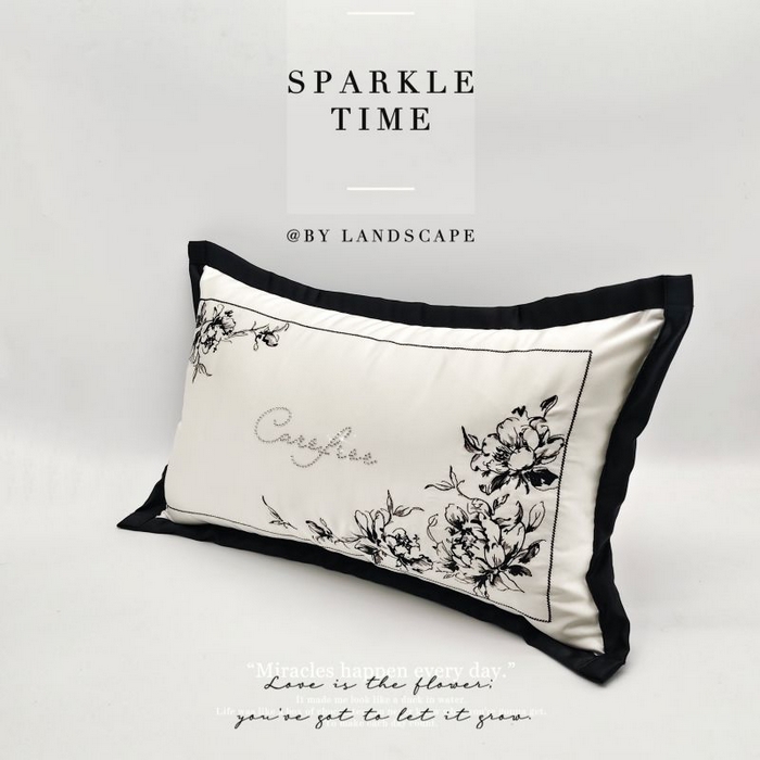 91家纺网 家纺一手货源 找家纺 （总）澜屿 新款高精密刺绣烫钻轻奢高端抱枕枕套枕芯