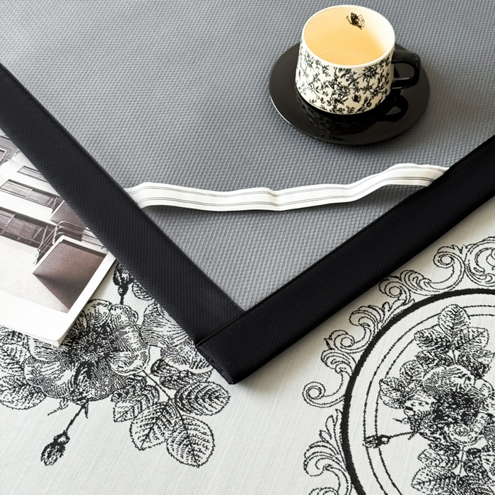 91家纺网 家纺一手货源 找家纺 九花鹿 2025新款A类赫本风PE凉感提花冰丝凉席-平铺款 镜中花