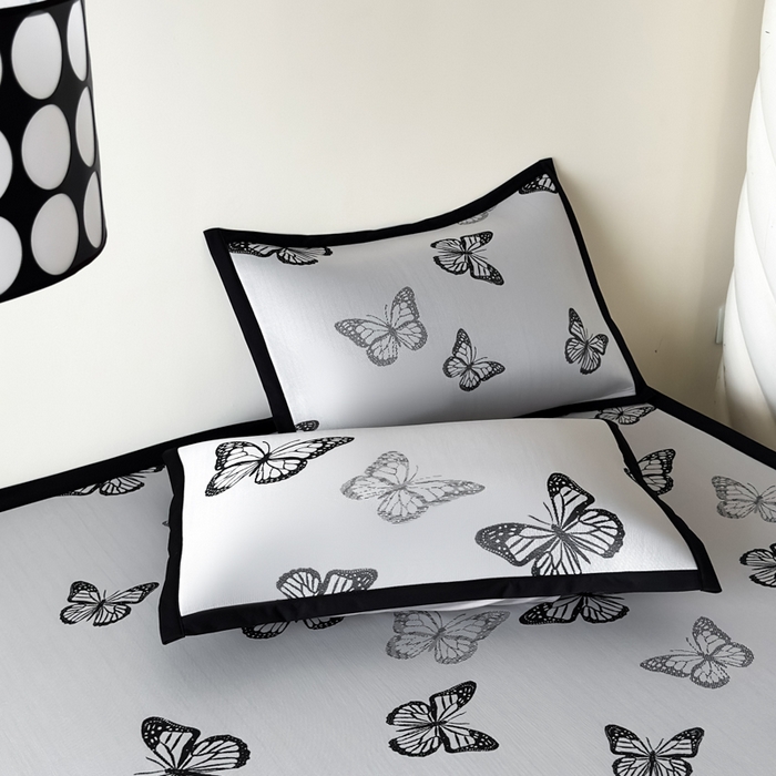 91家纺网 家纺一手货源 找家纺 九花鹿 2025新款A类赫本风PE凉感提花冰丝凉席-平铺款 露娜