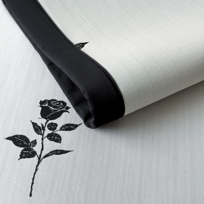 91家纺网 家纺一手货源 找家纺 九花鹿 2025新款A类赫本风PE凉感提花冰丝凉席-平铺款 玫瑰