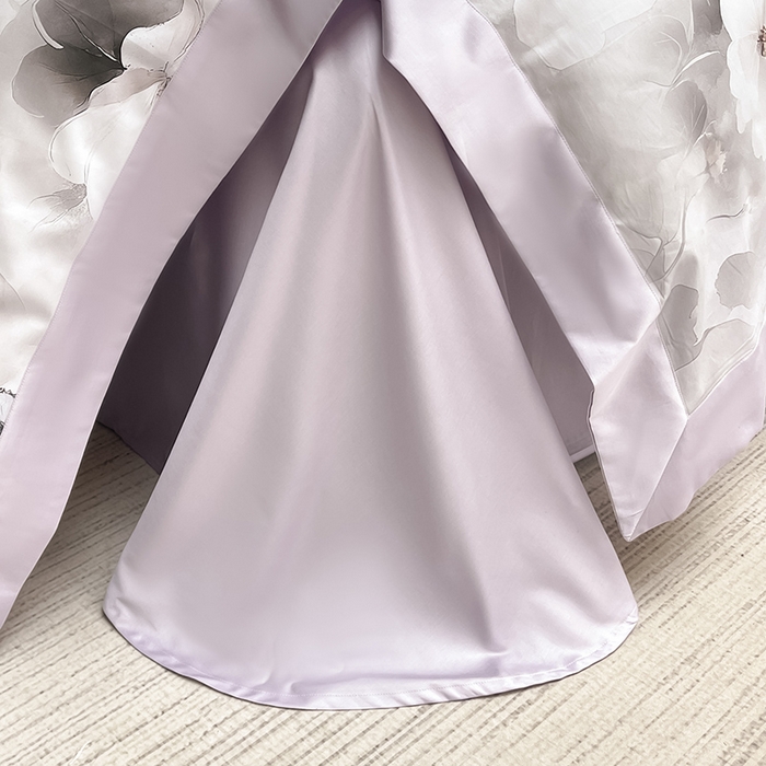 91家纺网 家纺一手货源 找家纺 2025新品A类100支天丝棉夹棉床盖床笠四件套全棉床单加厚高端数码印花长绒棉夏季轻奢真丝床上用品 蝶织梦-紫