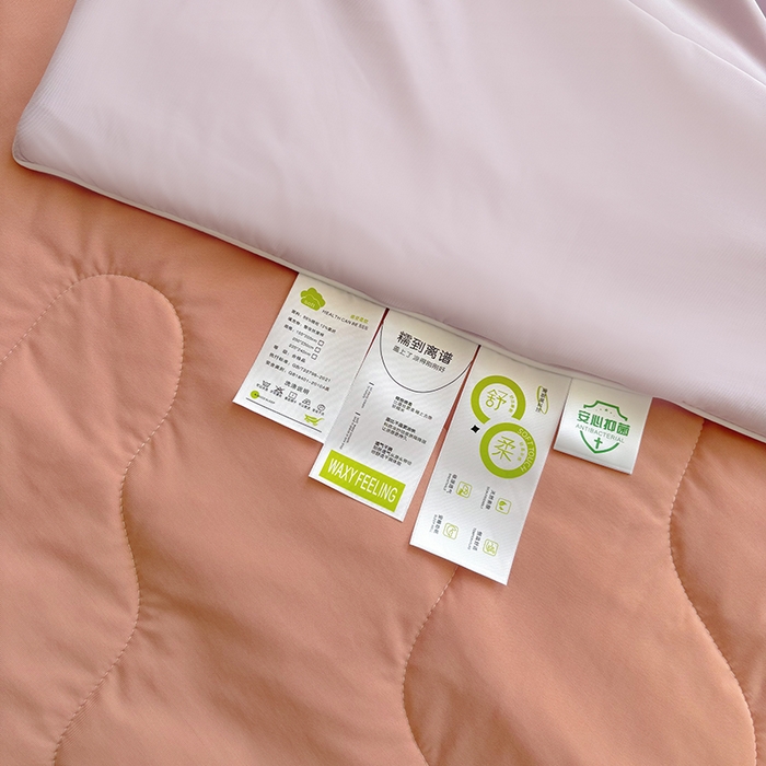 91家纺网 家纺一手货源 找家纺 百寐 2025新款A类160克88%锦纶+12%氨纶锦氨夏被纯色夏凉被空调被 浅紫+深粉