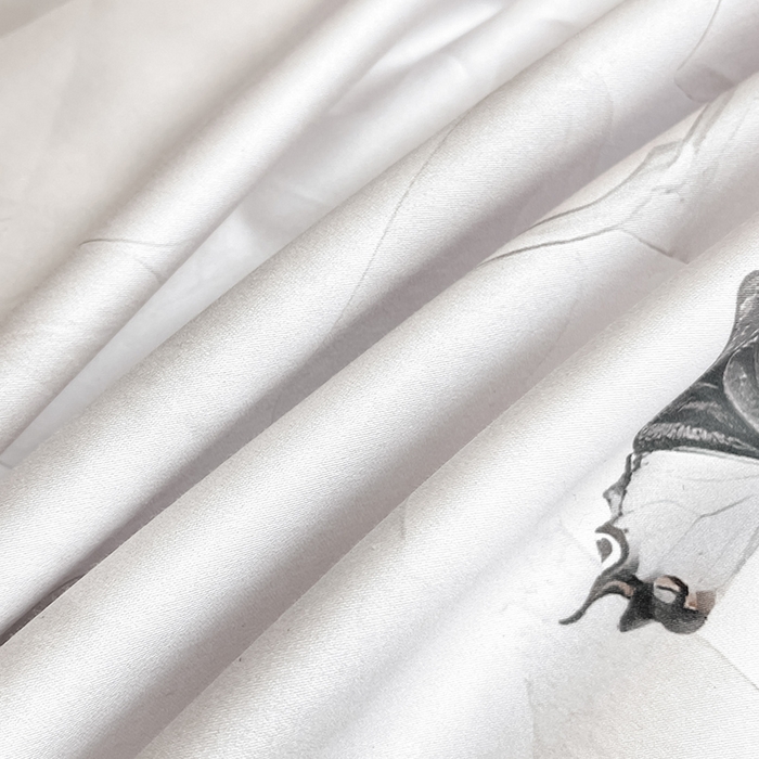 91家纺网 家纺一手货源 找家纺 2025A类母婴级天丝棉夹棉床盖床笠四件套全棉纯棉纯色长绒棉真丝保护罩高级感印花床上用品 蝶织梦-紫