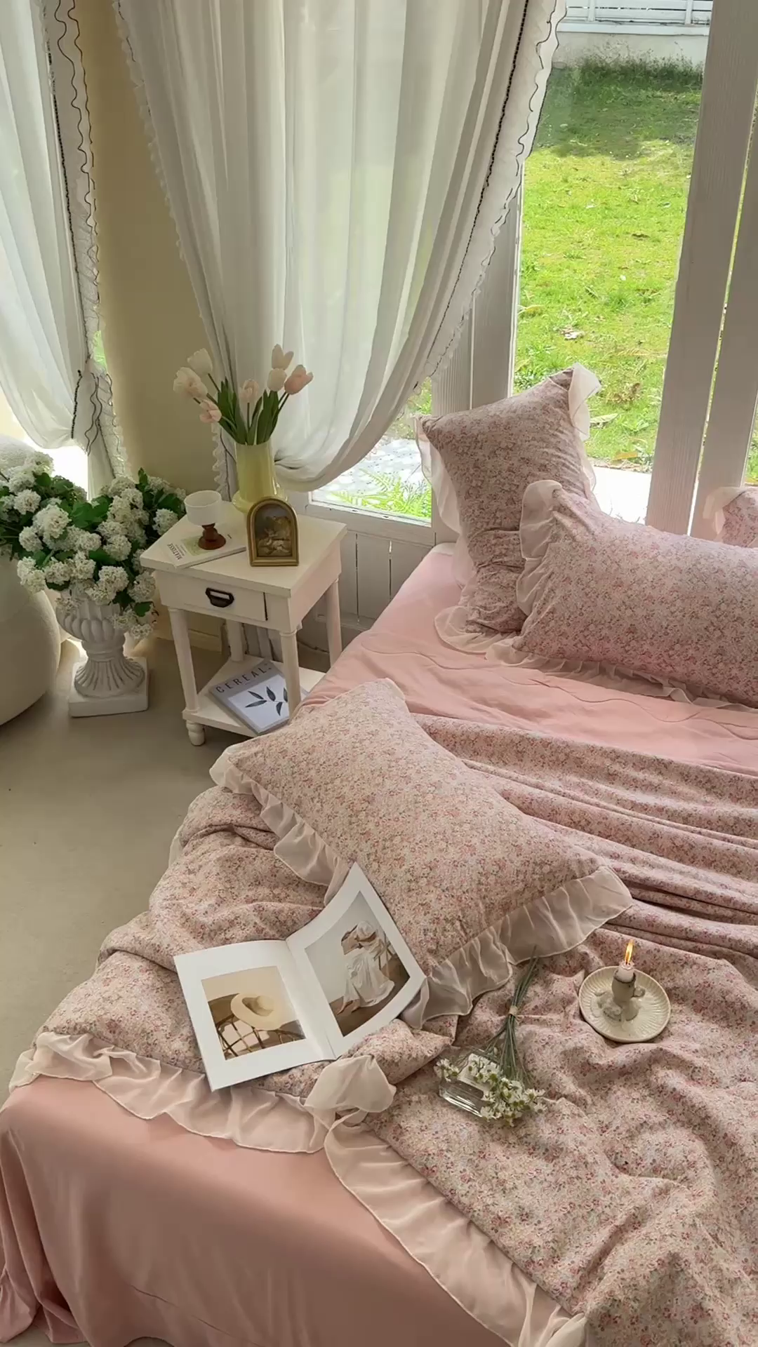 91家纺网 家纺一手货源 找家纺 梦莱斯 2025新款夏被四件套 玫瑰庄园-桔