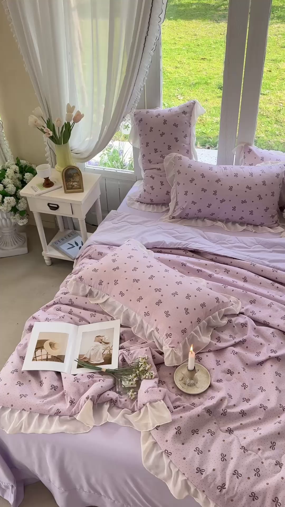 91家纺网 家纺一手货源 找家纺 梦莱斯 2025新款夏被四件套 米妮-豆沙