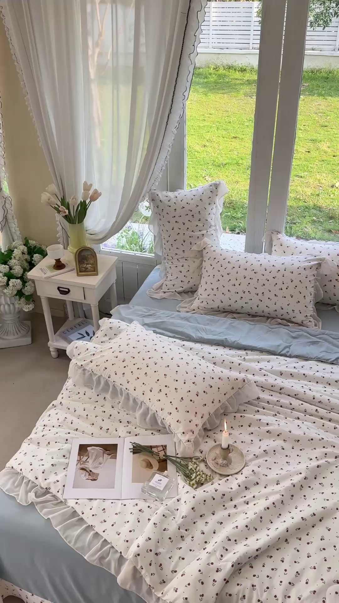 91家纺网 家纺一手货源 找家纺 梦莱斯 2025新款夏被四件套 木莲花-粉