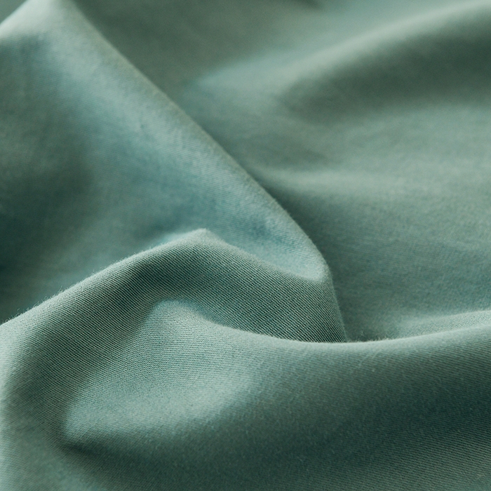 91家纺网 家纺一手货源 找家纺 宇彬家纺 2025直播热新款13374全棉母婴级压线纯色刺绣四件套全棉贡缎新疆长绒字母款轻奢 山茶-摩卡绿