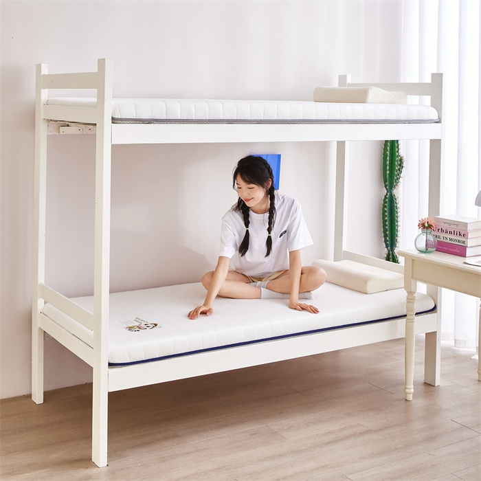 91家纺网 家纺一手货源 找家纺 优承佳生活馆（床垫） 2025新款学生床垫单边烫画款 单边款-白-蓝边