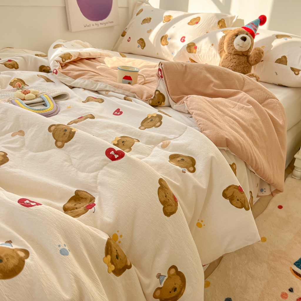 91家纺网 家纺一手货源 找家纺 （总）韩巢家纺 2025新款A类云感双层纱夏被夏凉被空调被薄被子空调被