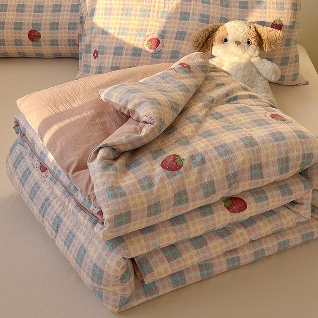 91家纺网 家纺一手货源 找家纺 （总）韩巢家纺 2025新款A类云感双层纱夏被夏凉被空调被薄被子空调被