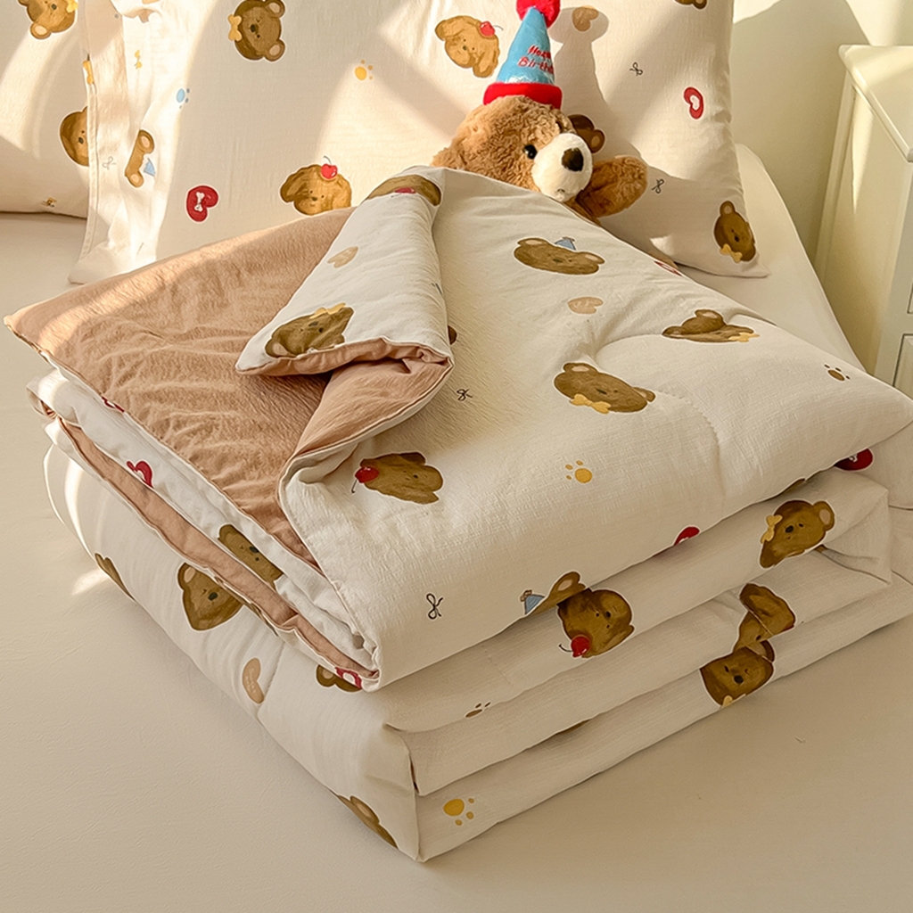 91家纺网 家纺一手货源 找家纺 （总）韩巢家纺 2025新款A类云感双层纱夏被夏凉被空调被薄被子空调被