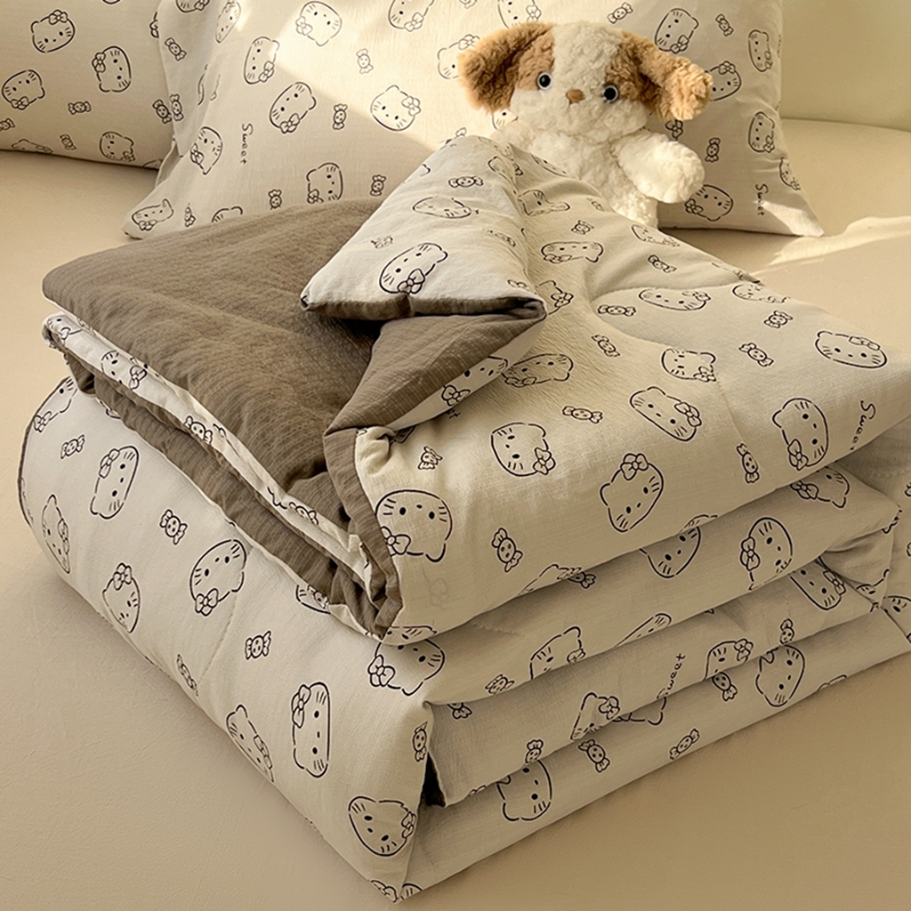 91家纺网 家纺一手货源 找家纺 （总）韩巢家纺 2025新款A类云感双层纱夏被夏凉被空调被薄被子空调被