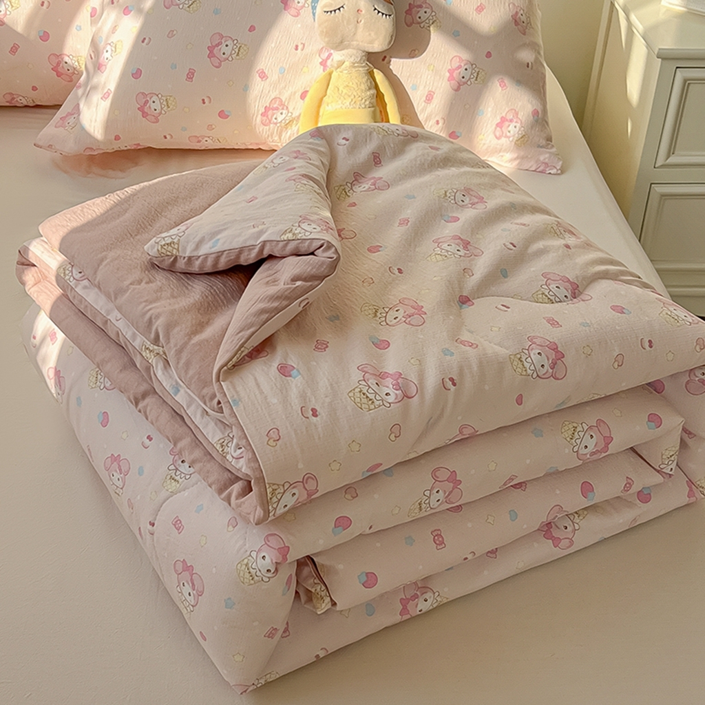 91家纺网 家纺一手货源 找家纺 （总）韩巢家纺 2025新款A类云感双层纱夏被夏凉被空调被薄被子空调被