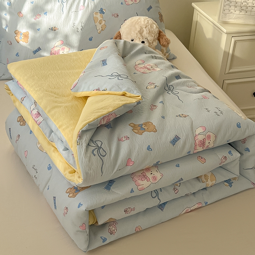 91家纺网 家纺一手货源 找家纺 （总）韩巢家纺 2025新款A类云感双层纱夏被夏凉被空调被薄被子空调被