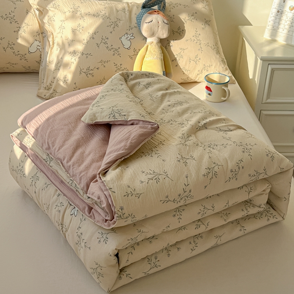 91家纺网 家纺一手货源 找家纺 （总）韩巢家纺 2025新款A类云感双层纱夏被夏凉被空调被薄被子空调被