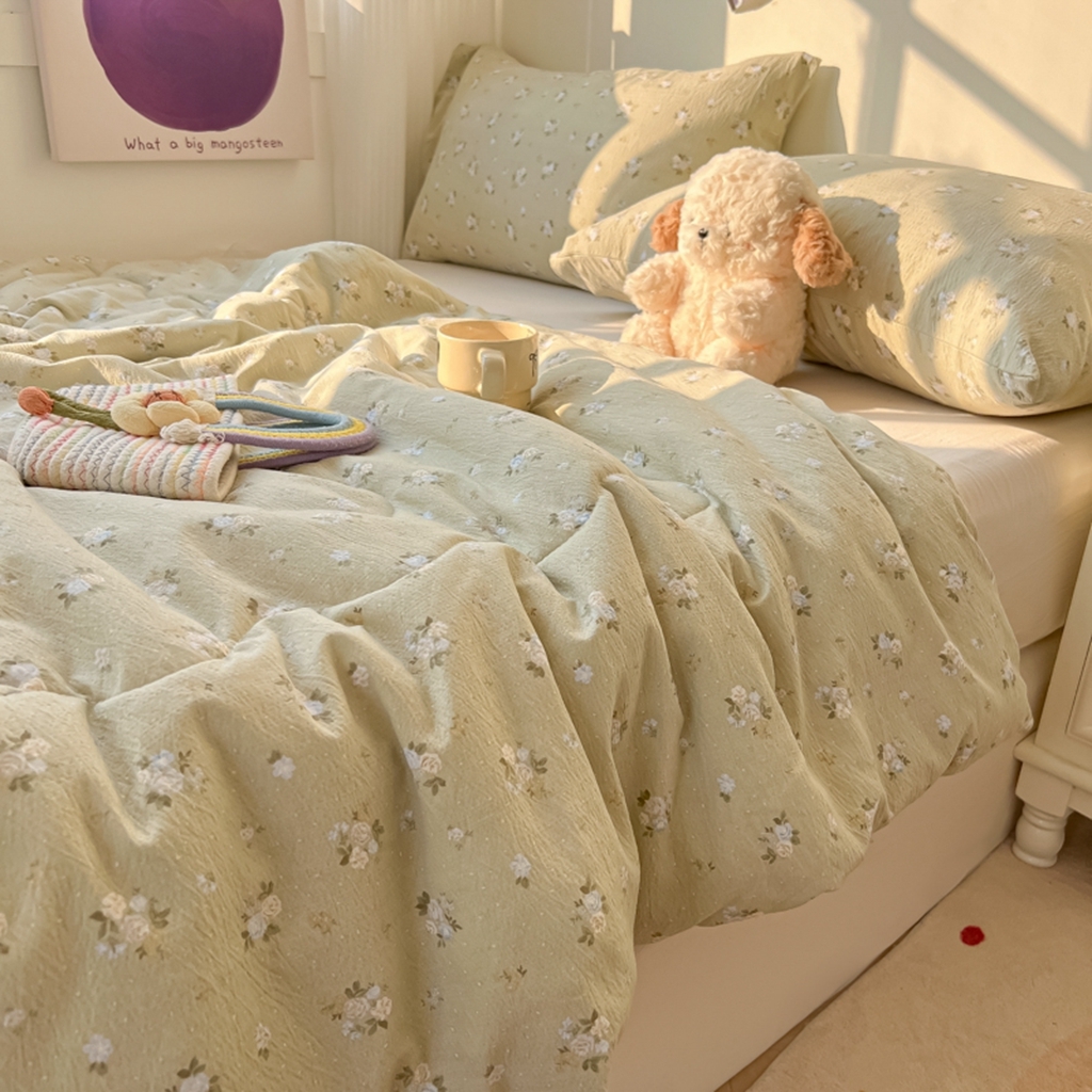 91家纺网 家纺一手货源 找家纺 韩巢家纺 2025新款A类云感双层纱夏被夏凉被空调被薄被子空调被 茶野