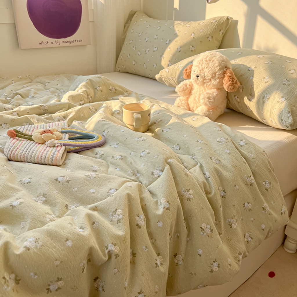 91家纺网 家纺一手货源 找家纺 韩巢家纺 2025新款A类云感双层纱夏被夏凉被空调被薄被子空调被 茶野