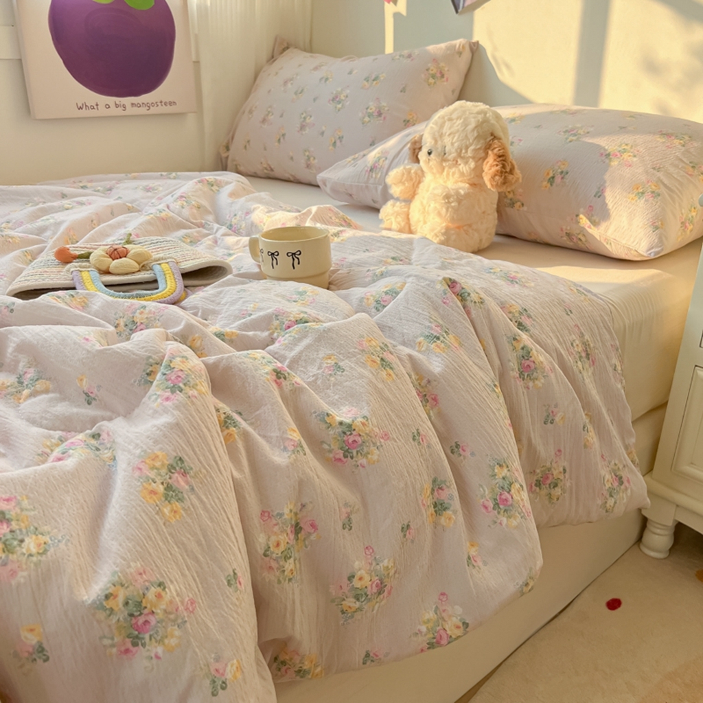 91家纺网 家纺一手货源 找家纺 韩巢家纺 2025新款A类云感双层纱夏被夏凉被空调被薄被子空调被 初暖