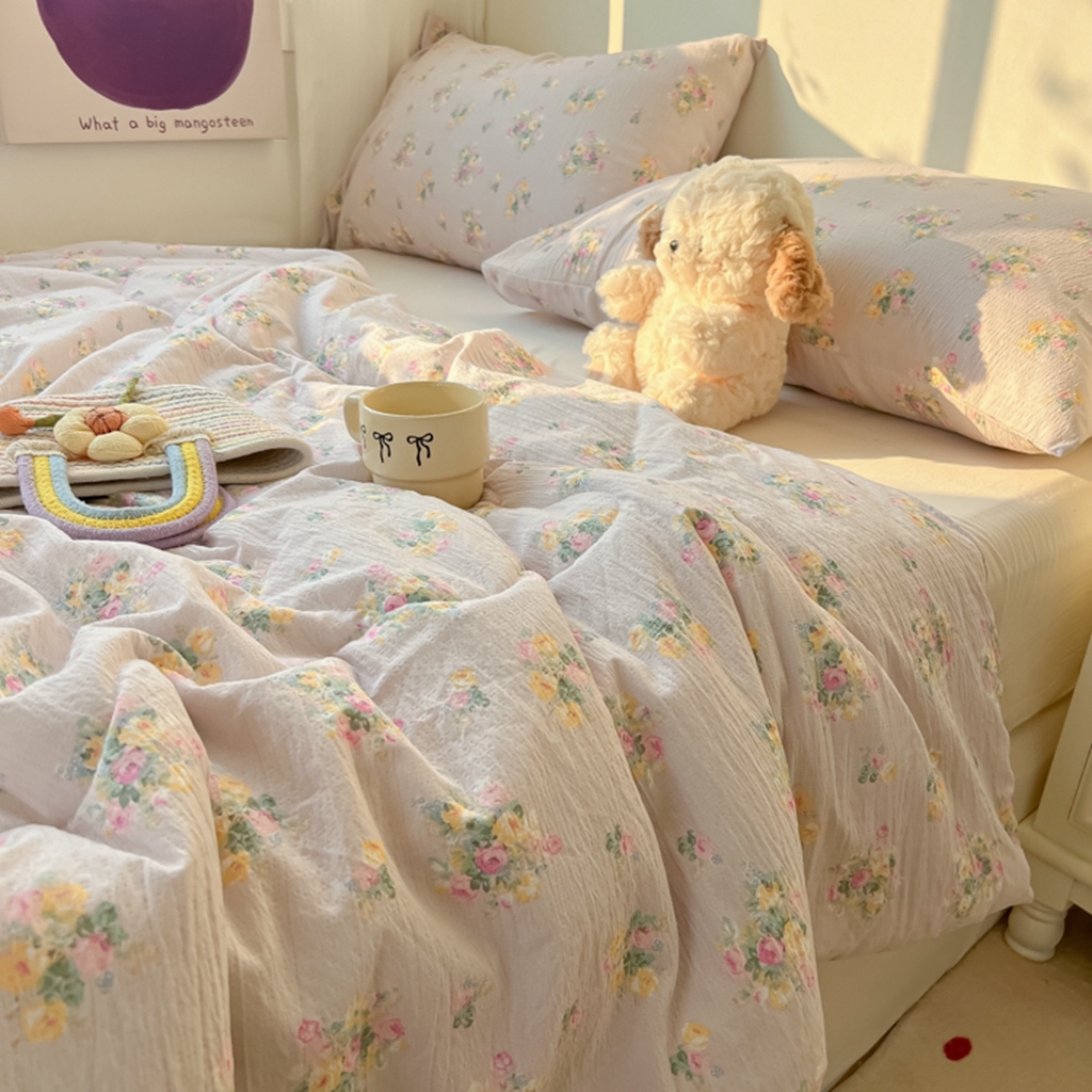 91家纺网 家纺一手货源 找家纺 韩巢家纺 2025新款A类云感双层纱夏被夏凉被空调被薄被子空调被 初暖