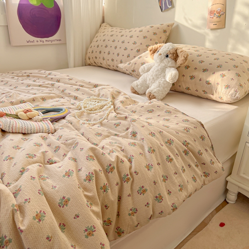 91家纺网 家纺一手货源 找家纺 韩巢家纺 2025新款A类云感双层纱夏被夏凉被空调被薄被子空调被 春芽