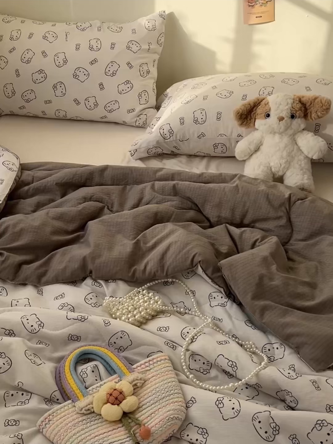 91家纺网 家纺一手货源 找家纺 韩巢家纺 2025新款A类云感双层纱夏被夏凉被空调被薄被子空调被 猫咪