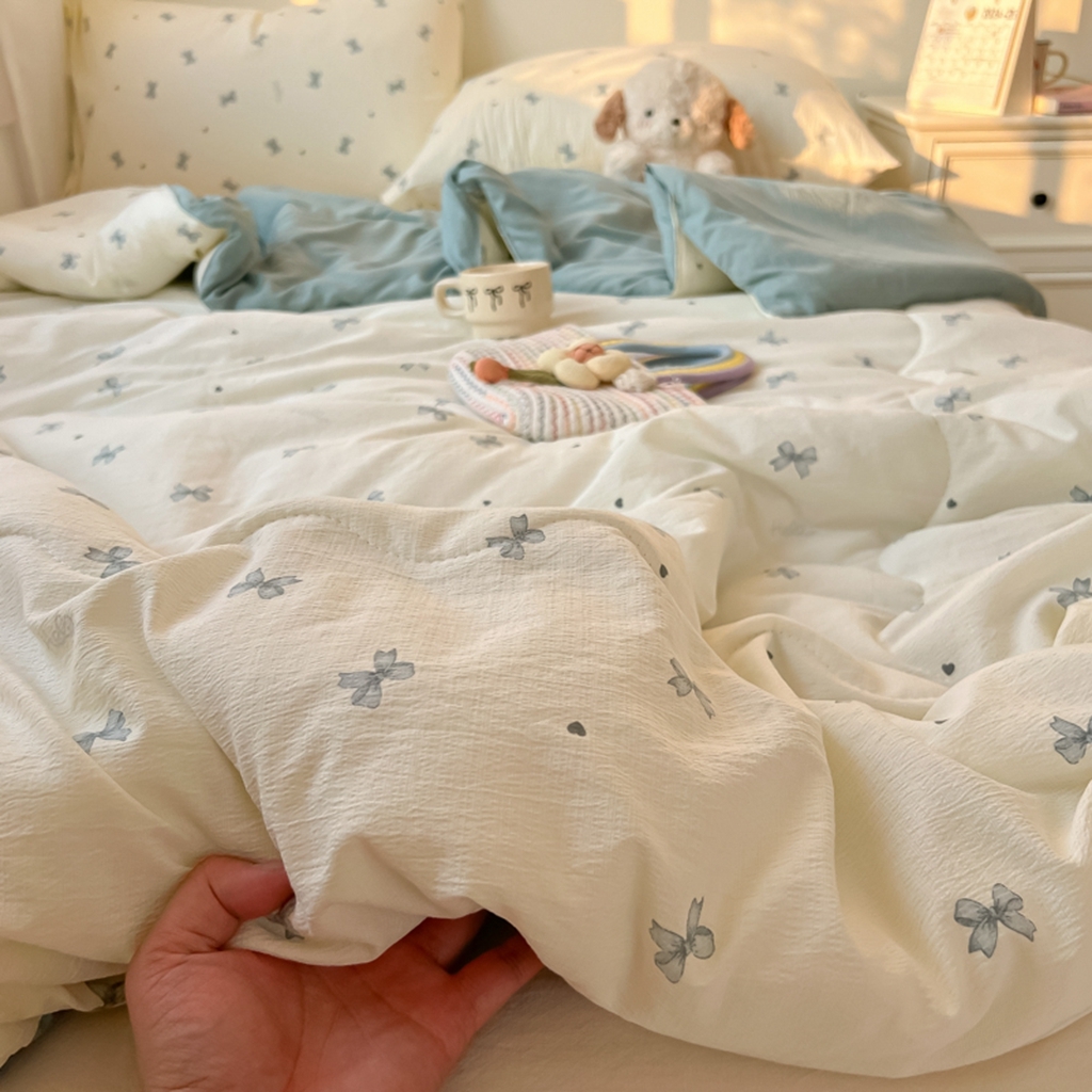 91家纺网 家纺一手货源 找家纺 韩巢家纺 2025新款A类云感双层纱夏被夏凉被空调被薄被子空调被 倾结