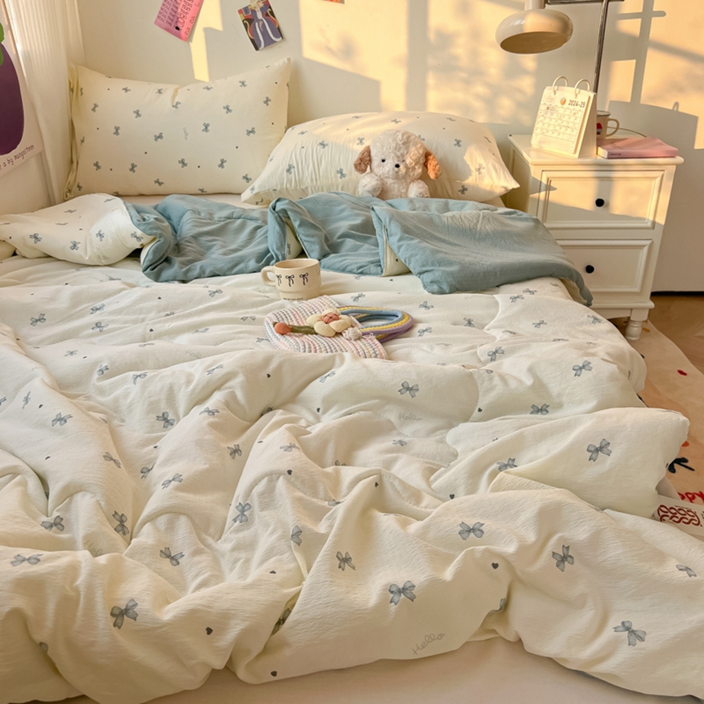 91家纺网 家纺一手货源 找家纺 韩巢家纺 2025新款A类云感双层纱夏被夏凉被空调被薄被子空调被 倾结