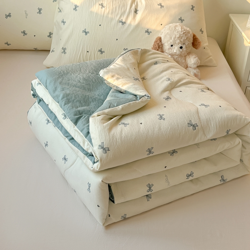 91家纺网 家纺一手货源 找家纺 韩巢家纺 2025新款A类云感双层纱夏被夏凉被空调被薄被子空调被 倾结