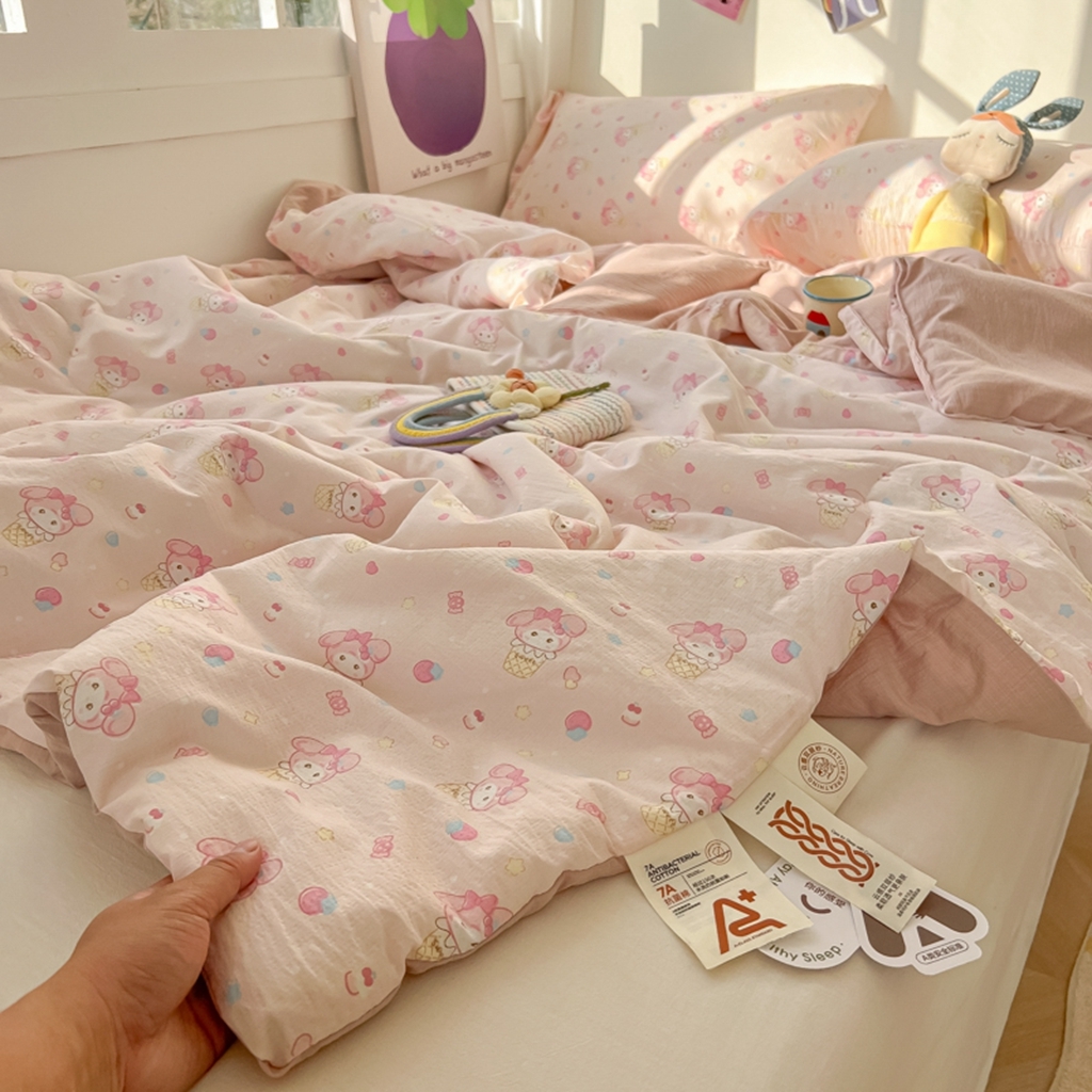 91家纺网 家纺一手货源 找家纺 韩巢家纺 2025新款A类云感双层纱夏被夏凉被空调被薄被子空调被 甜心兔