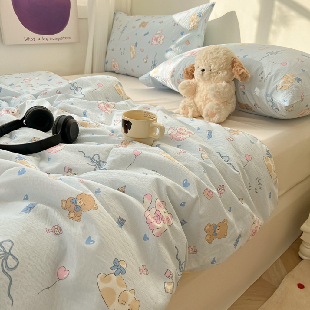 91家纺网 家纺一手货源 找家纺 韩巢家纺 2025新款A类云感双层纱夏被夏凉被空调被薄被子空调被 童话世界