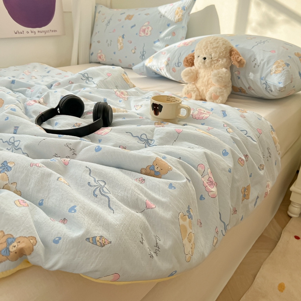 91家纺网 家纺一手货源 找家纺 韩巢家纺 2025新款A类云感双层纱夏被夏凉被空调被薄被子空调被 童话世界