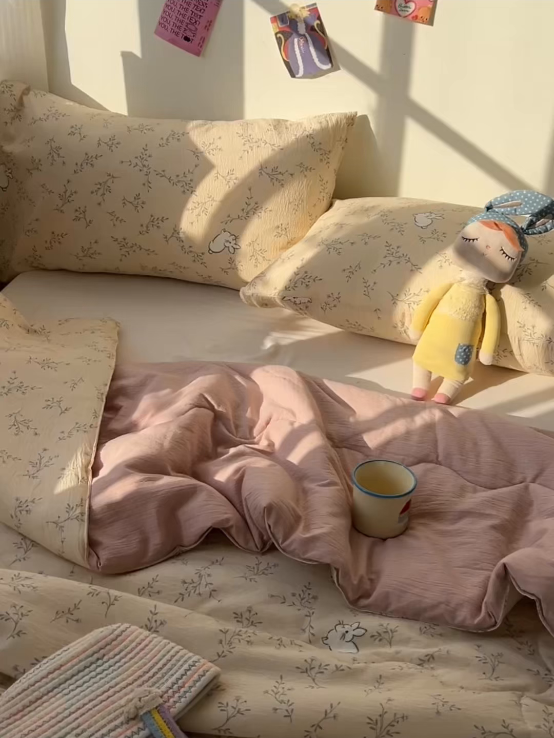 91家纺网 家纺一手货源 找家纺 韩巢家纺 2025新款A类云感双层纱夏被夏凉被空调被薄被子空调被 兔兔密语