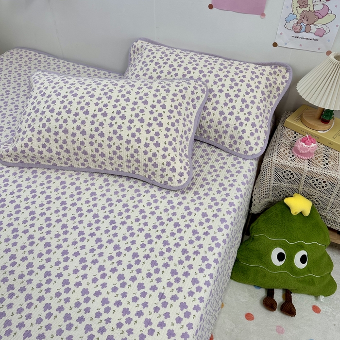 91家纺网 家纺一手货源 找家纺 （总）慕晨 2025新款酵素砂洗双面全棉纯棉棉花单床盖 床盖单件-场景二