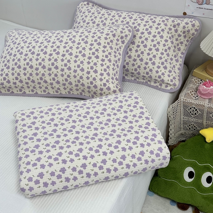 91家纺网 家纺一手货源 找家纺 （总）慕晨 2025新款酵素砂洗双面全棉纯棉棉花单床盖 床盖单件-场景二