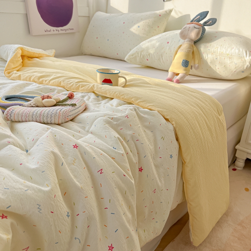 91家纺网 家纺一手货源 找家纺 韩巢家纺 2025新款A类云感双层纱夏被夏凉被空调被薄被子空调被 织梦