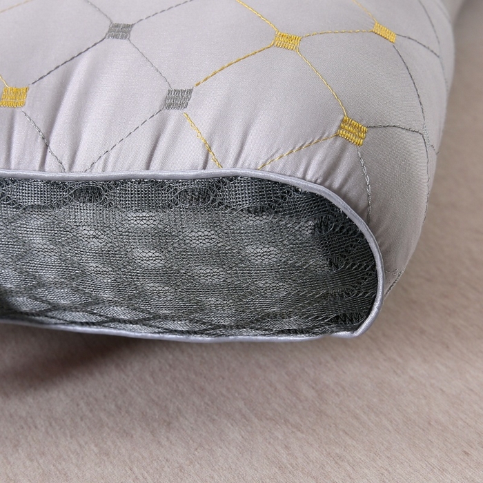 91家纺网 家纺一手货源 找家纺 珍贝家纺 2025新款针织水立方舒适SPA枕枕头枕芯 满天星-灰色 48*74cm/只-低枕