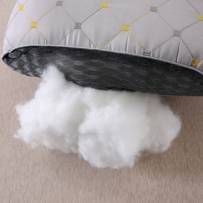 91家纺网 家纺一手货源 找家纺 珍贝家纺 2025新款针织水立方舒适SPA枕枕头枕芯 满天星-灰色 48*74cm/只-中枕