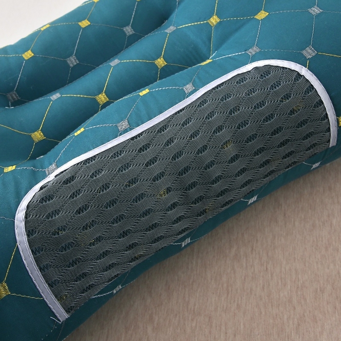 91家纺网 家纺一手货源 找家纺 珍贝家纺 2025新款针织水立方舒适SPA枕枕头枕芯 满天星-蓝色 48*74cm/对-低枕