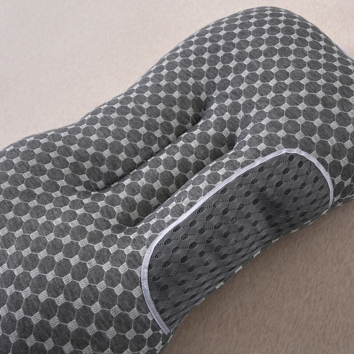 91家纺网 家纺一手货源 找家纺 珍贝家纺 2025新款针织水立方舒适SPA枕枕头枕芯 针织水立方-黑色 48*74cm/对-中枕