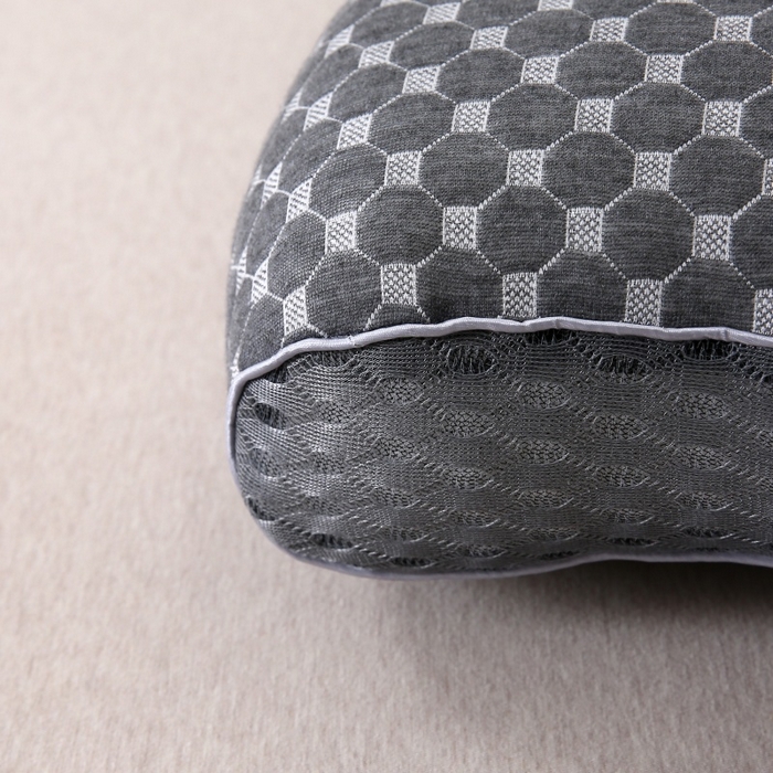 91家纺网 家纺一手货源 找家纺 珍贝家纺 2025新款针织水立方舒适SPA枕枕头枕芯 针织水立方-黑色 48*74cm/只-低枕