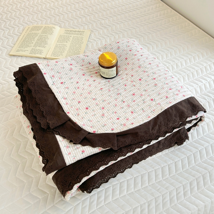 91家纺网 家纺一手货源 找家纺 柠馨 2025新款全棉纯棉印花花边床盖四件套-随心配系列 绮幻