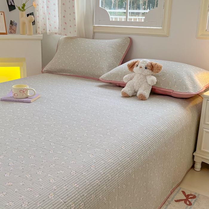 91家纺网 家纺一手货源 找家纺 慕晨 2025新款酵素砂洗双面全棉纯棉棉花单床盖 床盖单件-场景一 芳华