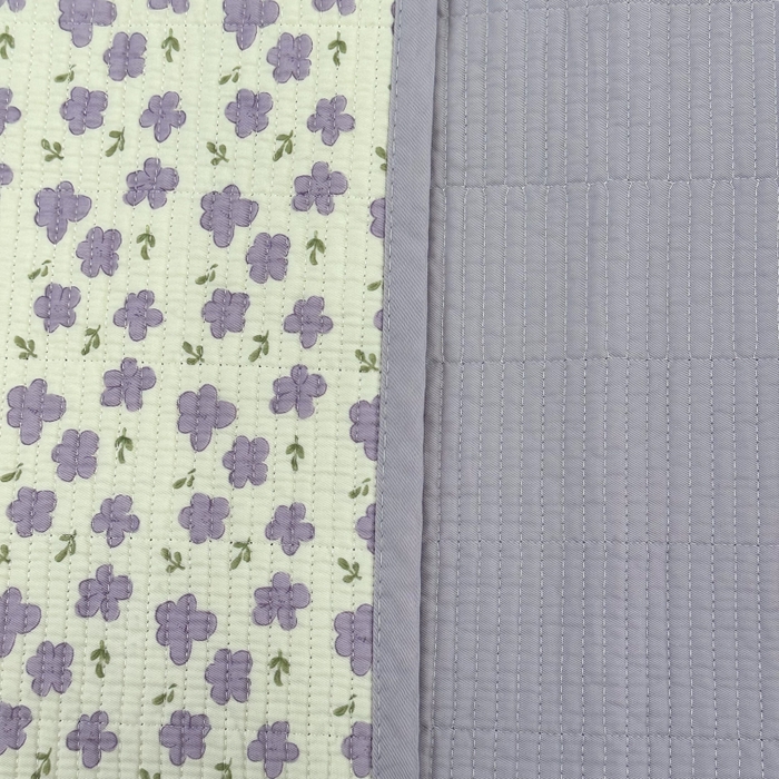 91家纺网 家纺一手货源 找家纺 慕晨 2025新款酵素砂洗双面全棉纯棉棉花单床盖 床盖单件-场景二 丁香花