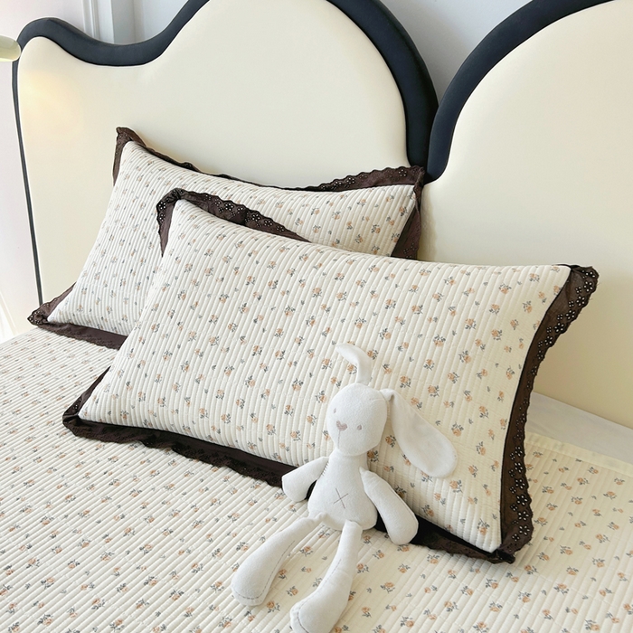 91家纺网 家纺一手货源 找家纺 柠馨 2025新款全棉纯棉印花花边床盖四件套-随心配系列 馥郁